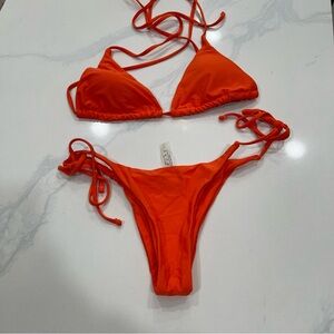 Vibrant Orange Bikini Set